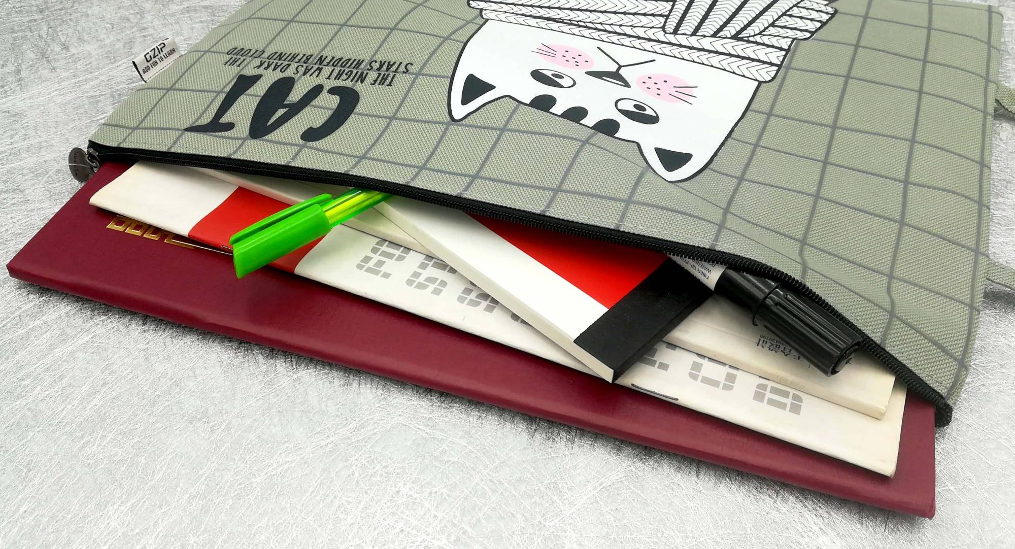 A4 Multi Purpose Stationery Zip Bag 7015