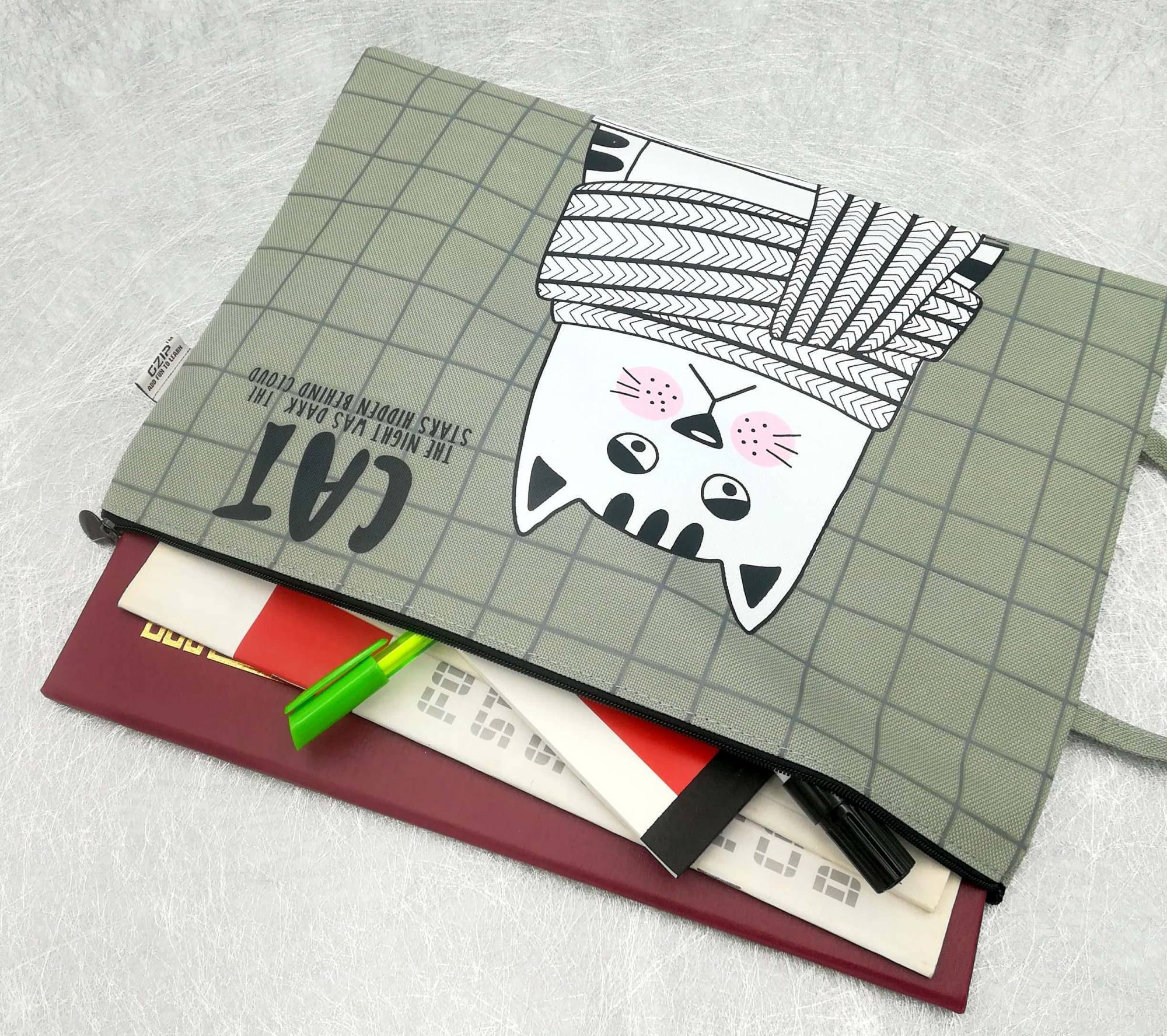 A4 Multi Purpose Stationery Zip Bag 7015