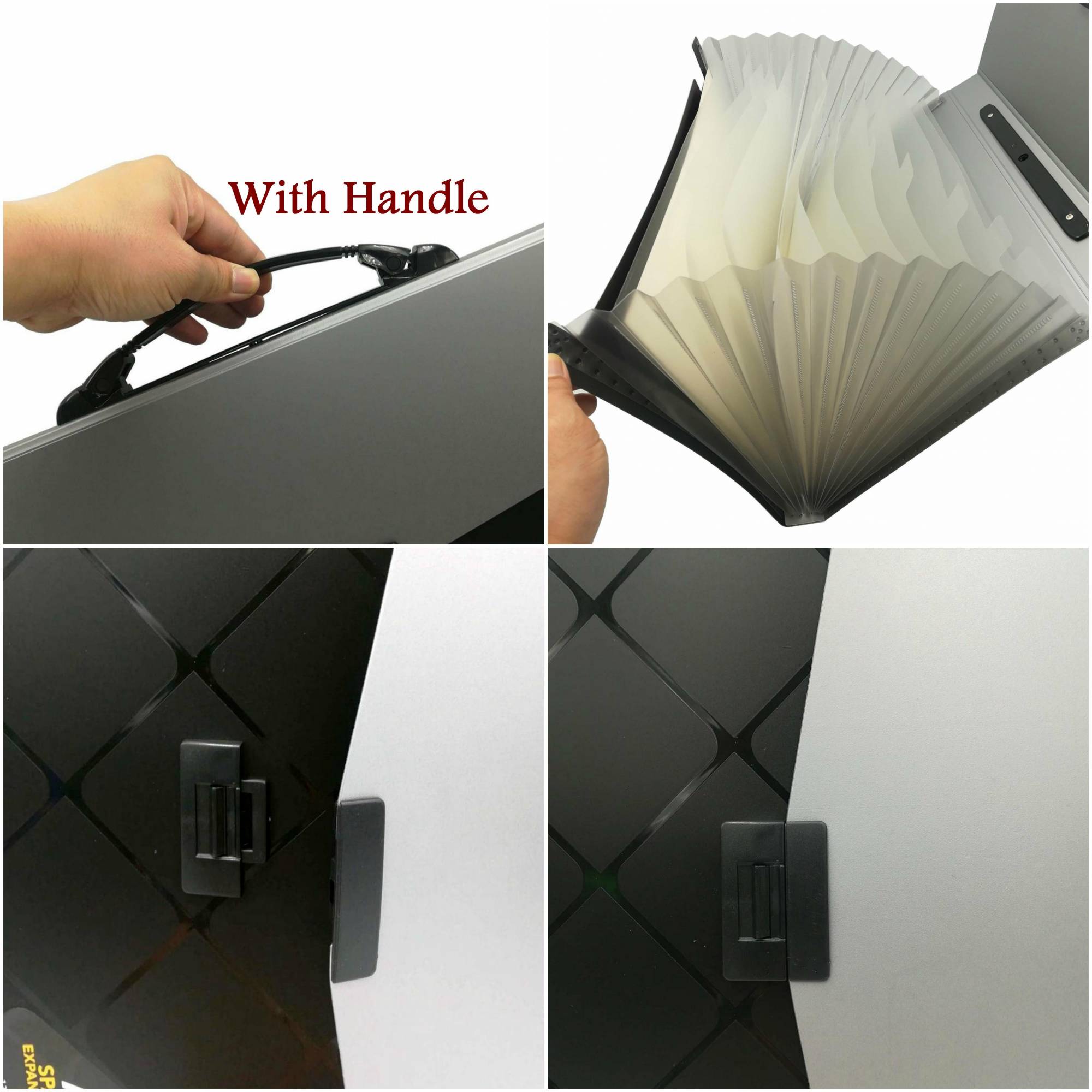 HJ ST1094 A4 Expanding File With Handle 13 pocket Document Holder Bag
