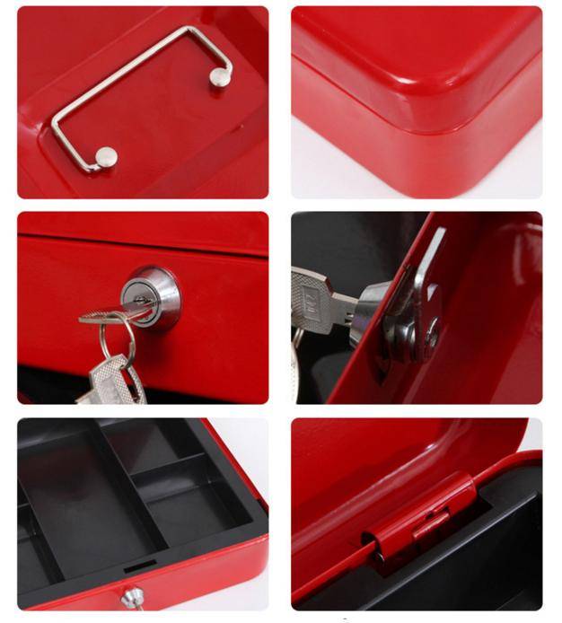 Amazon Mystery Box First Alert Cash Box, Limited Edition, Red Cash Register