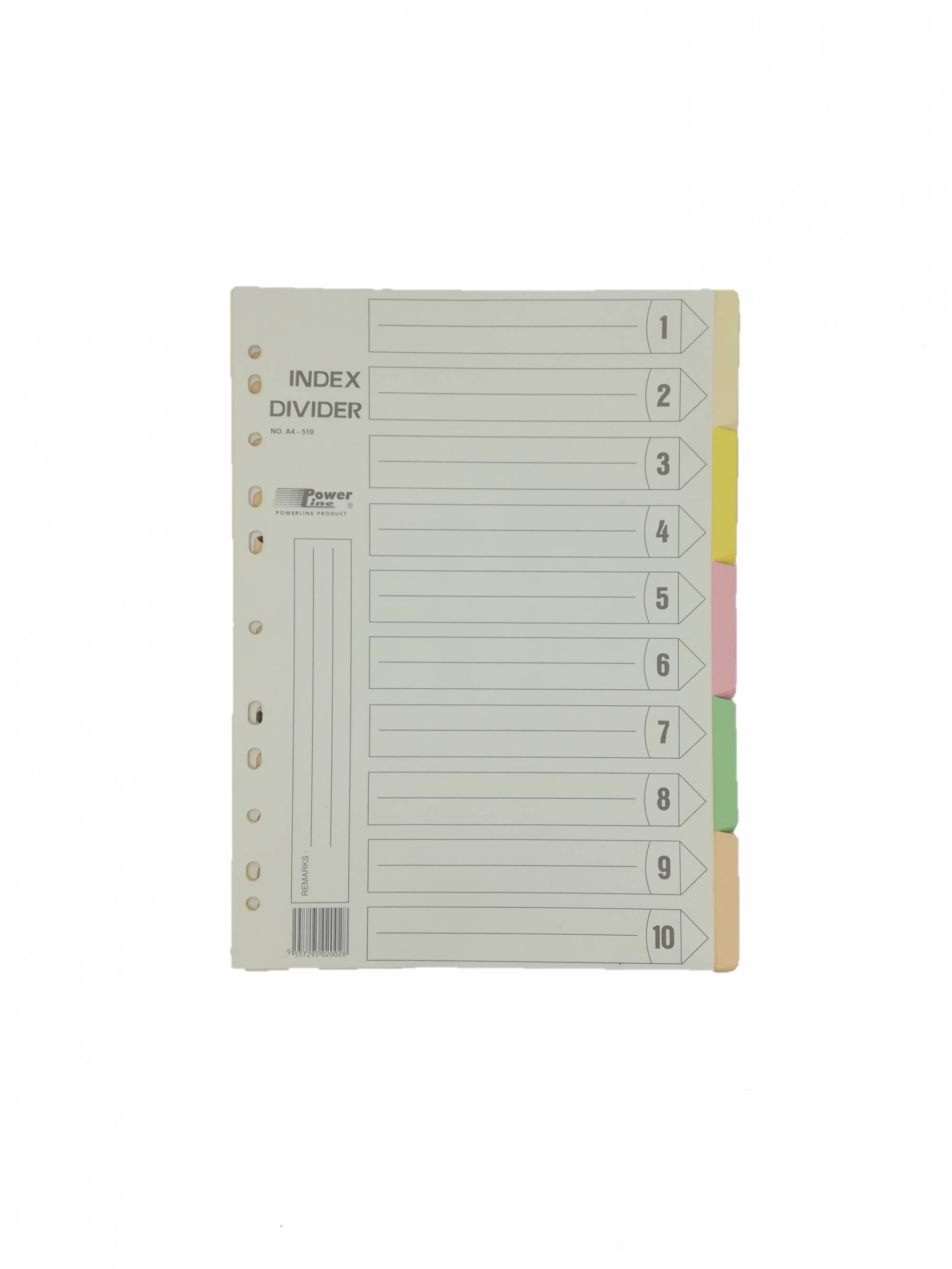 5 INDEX DIVIDER COLOR